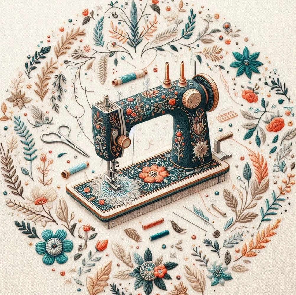 گلدوزی با چرخ خیاطی: راهی برای تحول لباس‌های قدیمی